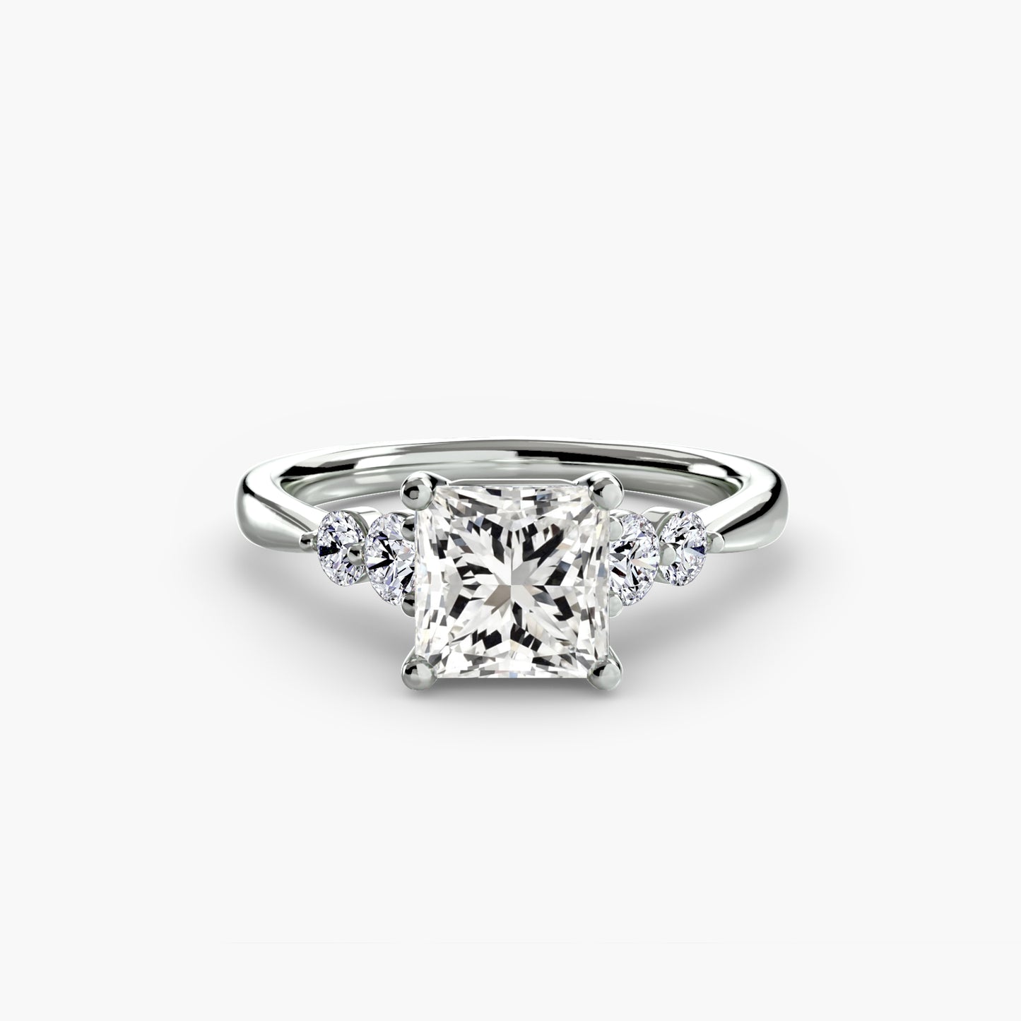 Solitaire with Shoulder Accents 2